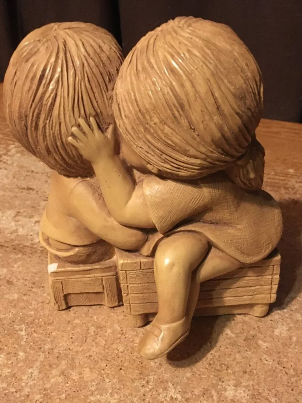 FANNYKINS FIGURINE BILL MACK SOLAR STATUARY THE BOSS BOY AND GIRL AT DESK